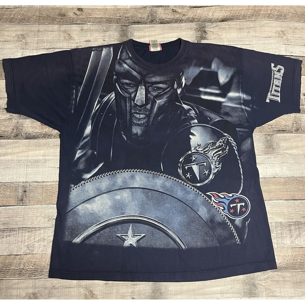 Tennessee Titans Shirt Size XL Blue Vintage 2000s Y2K NFL Football Tee